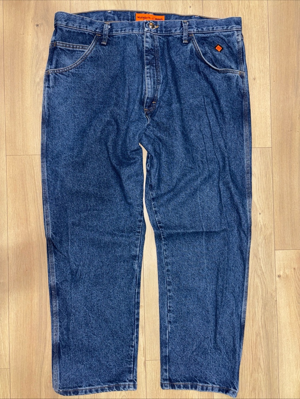 Wrangler Riggs FR Jeans Men’s Size 42 X 30 Cat 2/2112 Flame Resistant Blue Denim
